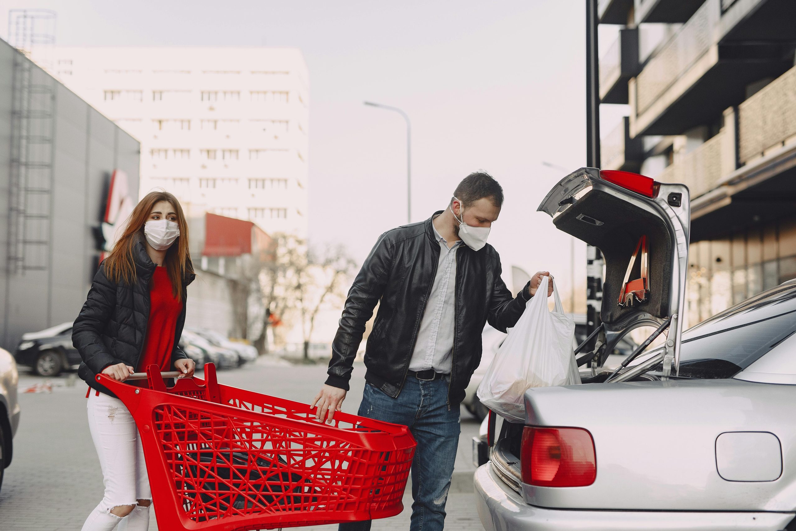 My shopping cart hit a car, after being returned to the store cart corral.